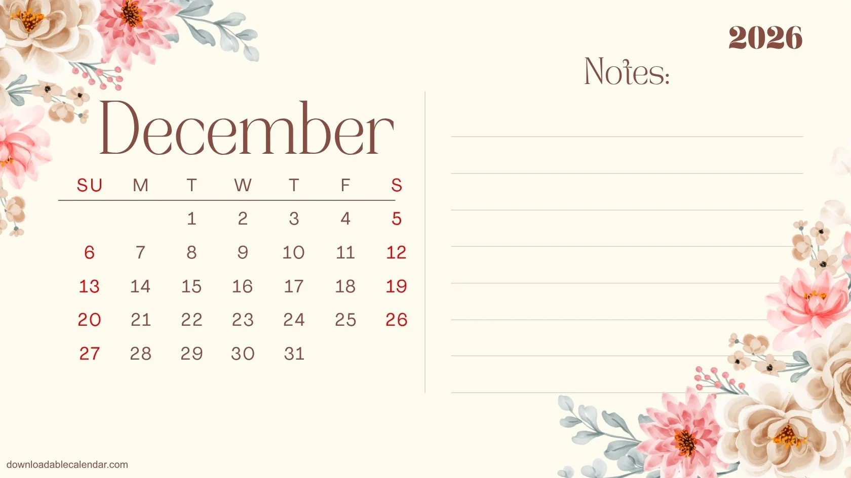 december-2026-floral-calendar-printable december-2026-floral-calendar-printable