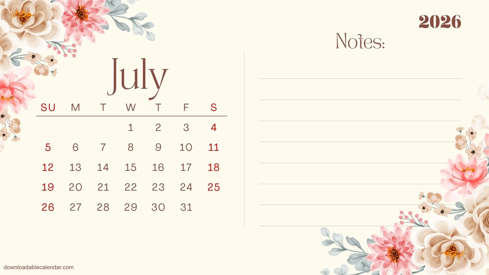 july-2026-floral-calendar-printable july-2026-floral-calendar-printable