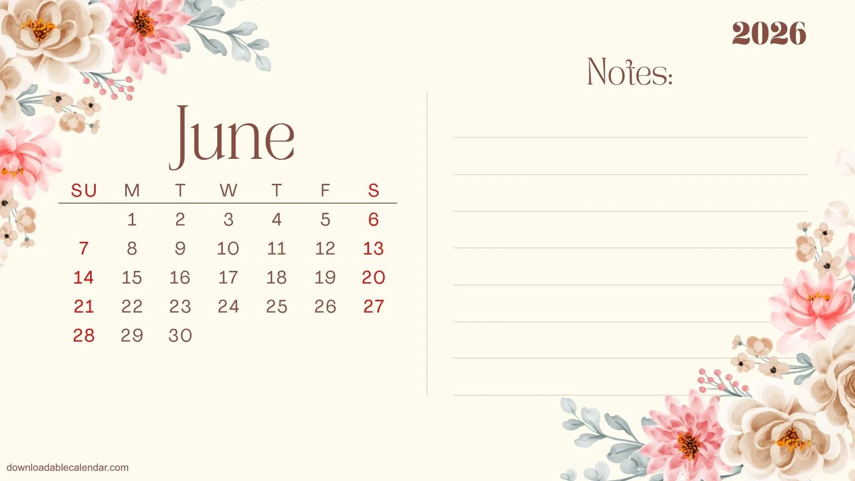june-2026-floral-calendar-printable june-2026-floral-calendar-printable