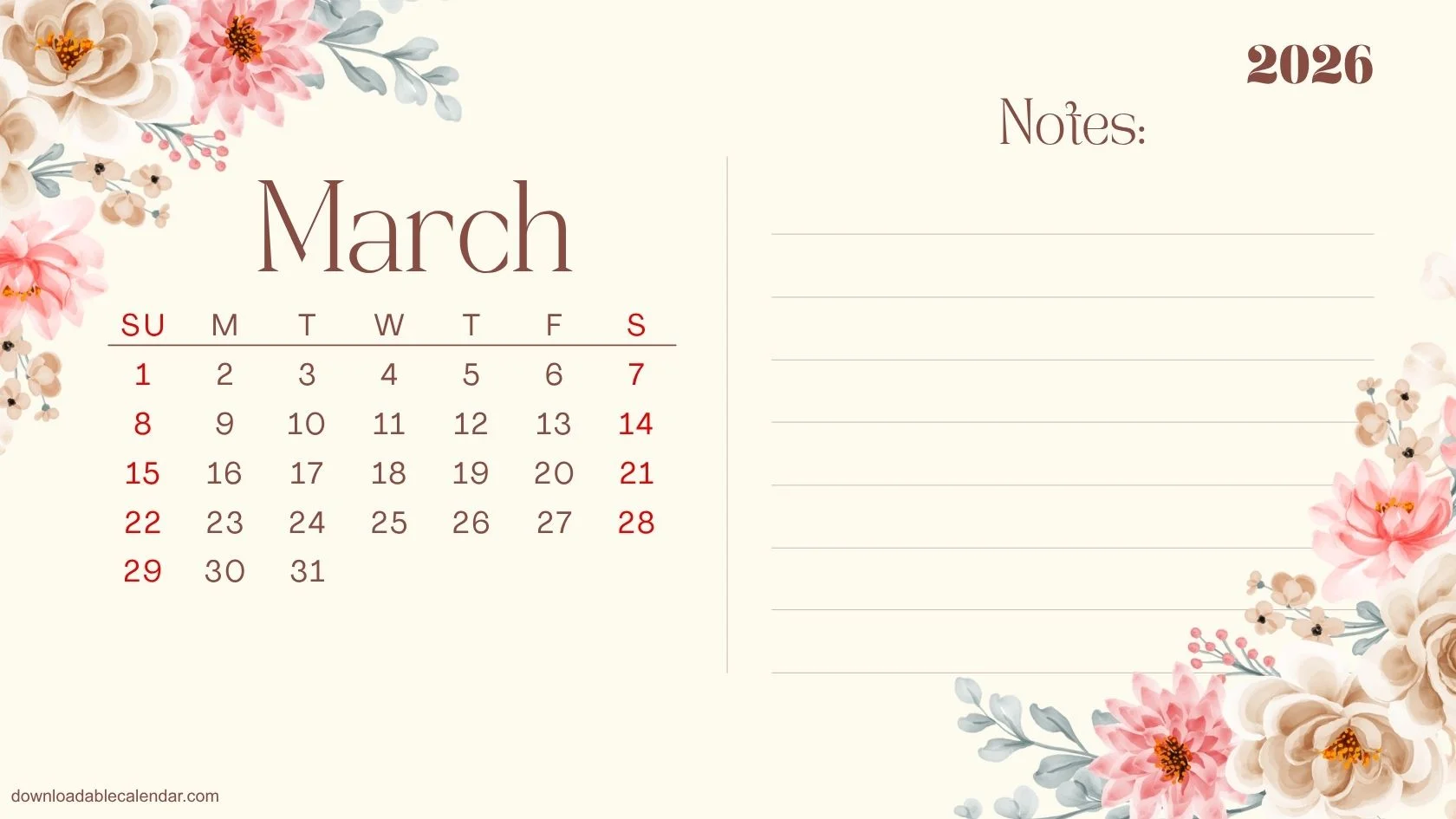 march-2026-floral-calendar-printable march-2026-floral-calendar-printable