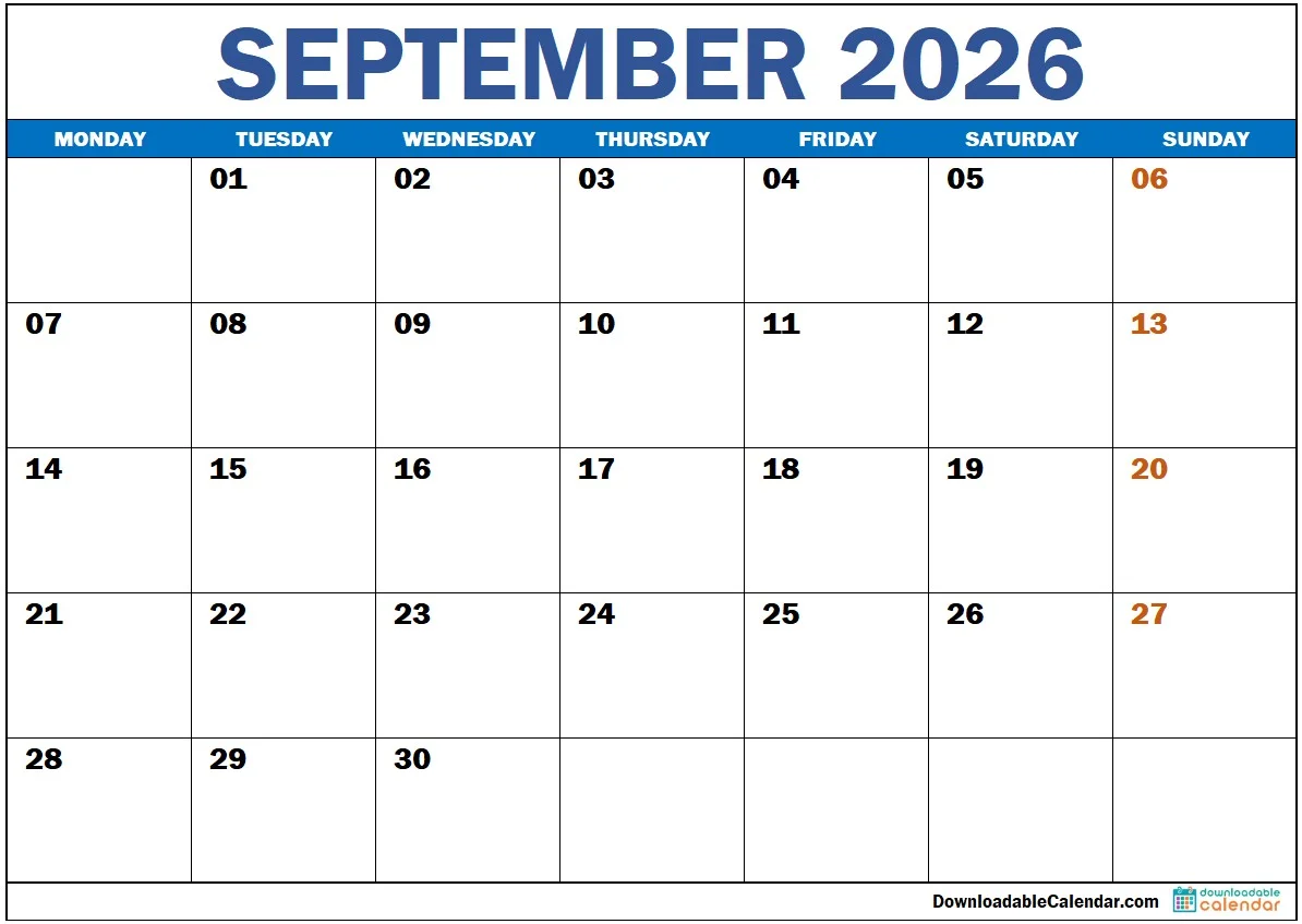 september 2026calendar