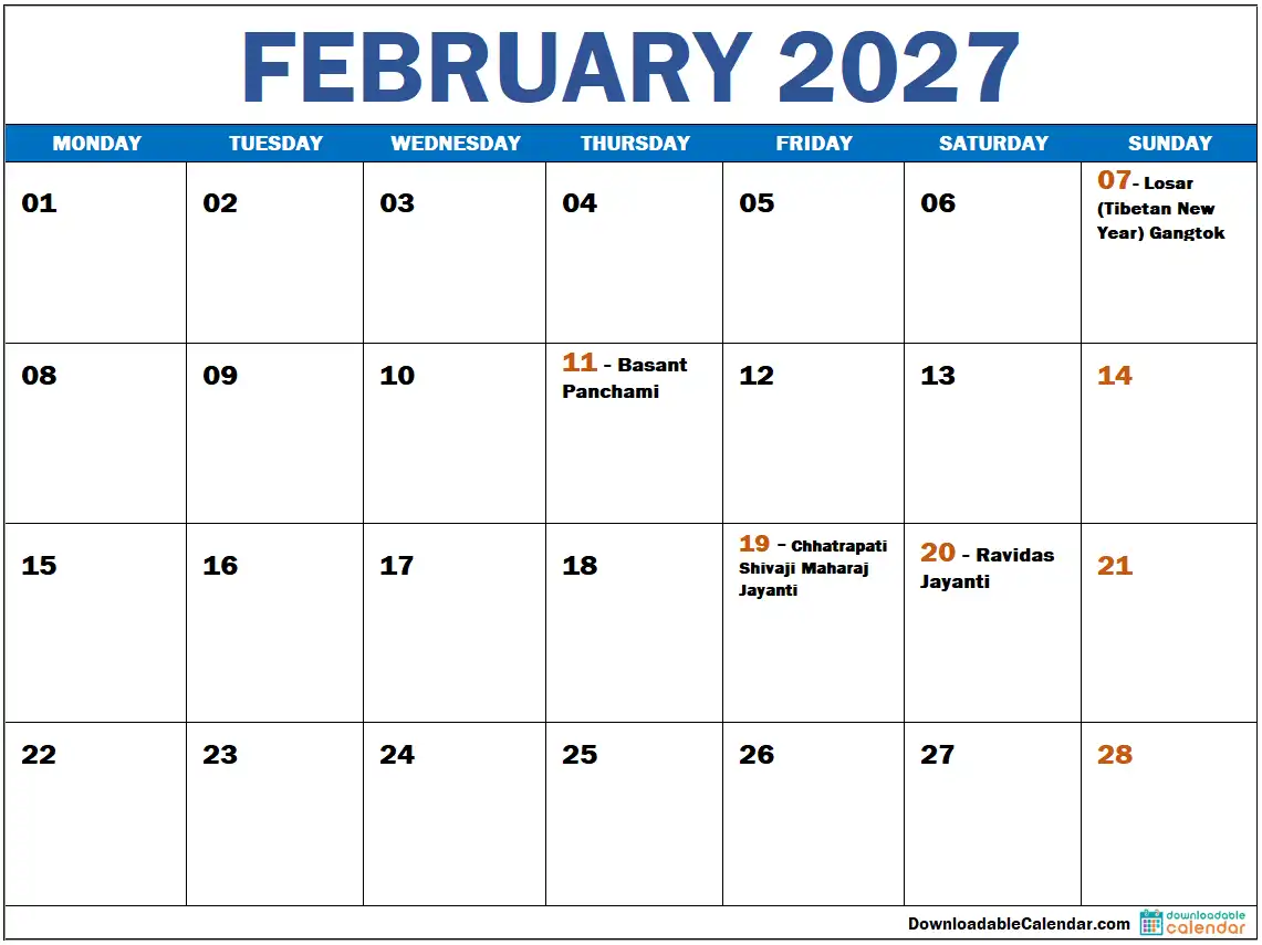 february-2027-calendar-with-indian-holidays