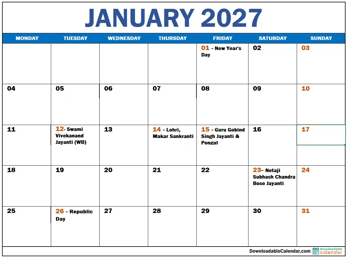 january-2027-calendar-with-indian-holidays