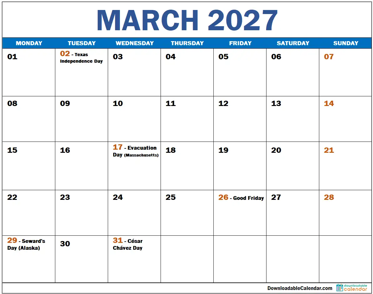 march-2027-calendar-with-usa-holidays